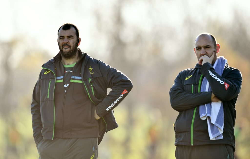 Michael Cheika and Mario Ledesma