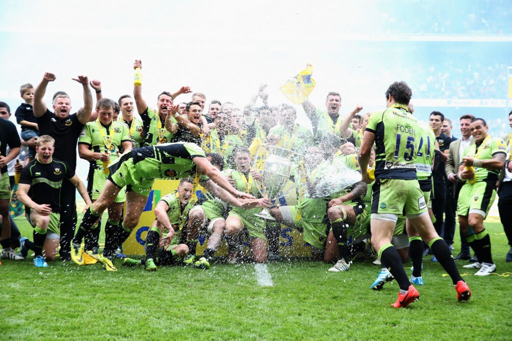 Northampton win the 2014 Premiership final