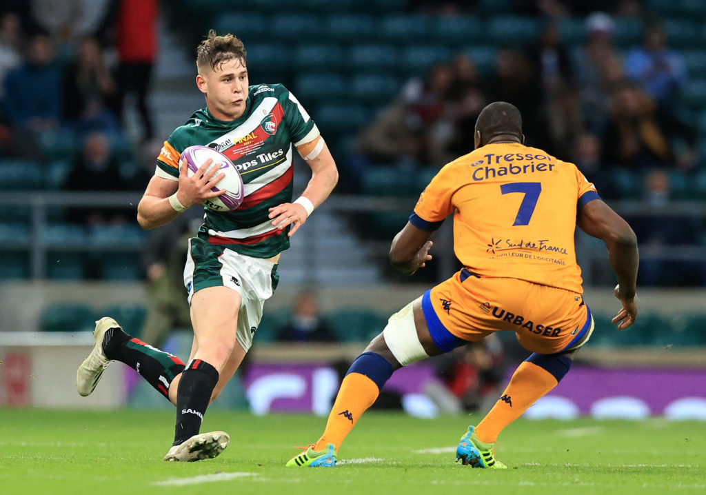 Freddie Steward in action for Leicester Tigers