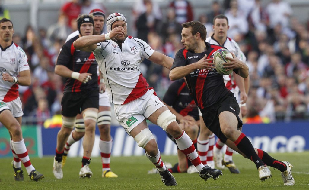 Mike Blair in action for Edinburgh against Ulster in 2012
