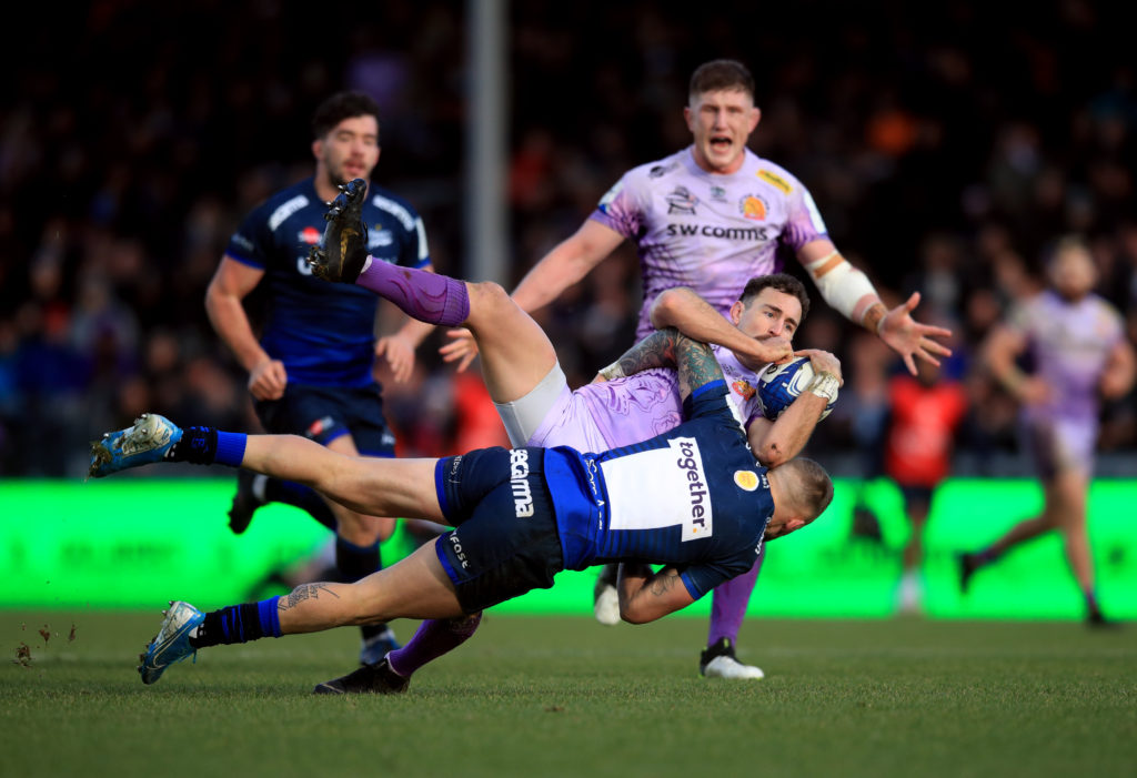 Exeter Chiefs v Sale Sharks - European Rugby Champions Cup - Pool Three - Sandy Park