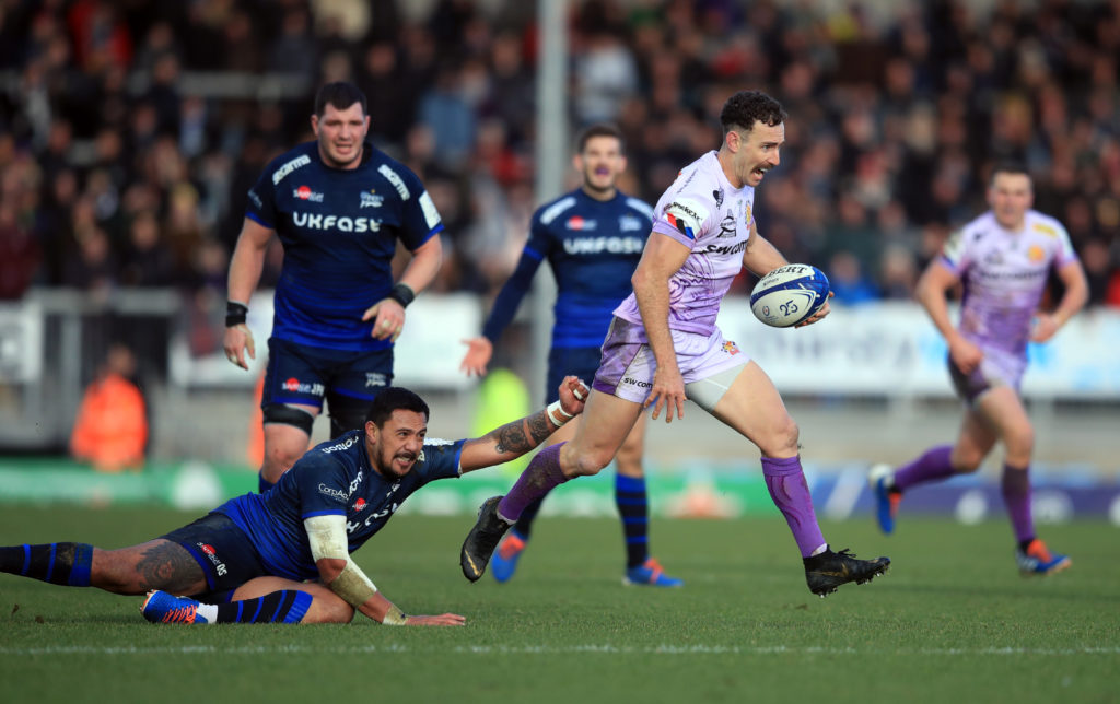 Exeter Chiefs v Sale Sharks - European Rugby Champions Cup - Pool Three - Sandy Park