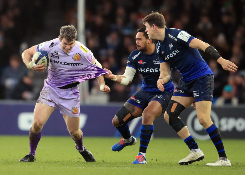 Exeter Chiefs v Sale Sharks - European Rugby Champions Cup - Pool Three - Sandy Park