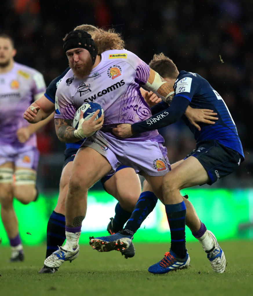 Exeter Chiefs v Sale Sharks - European Rugby Champions Cup - Pool Three - Sandy Park