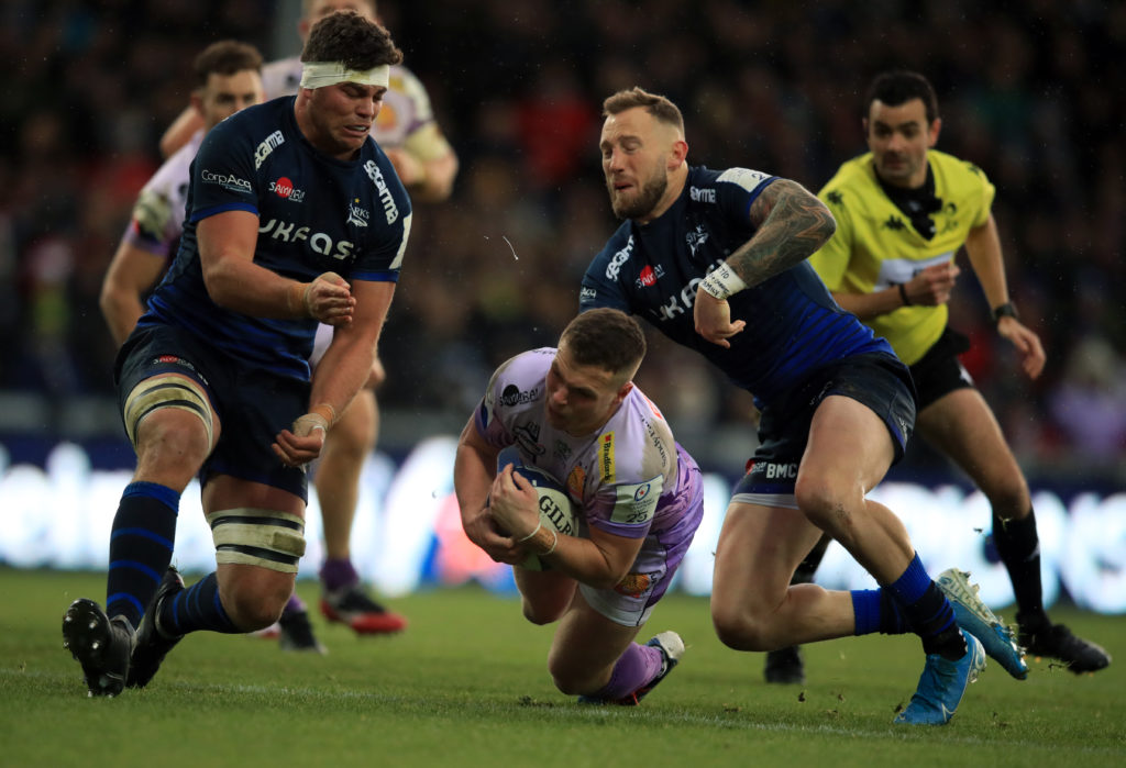 Exeter Chiefs v Sale Sharks - European Rugby Champions Cup - Pool Three - Sandy Park