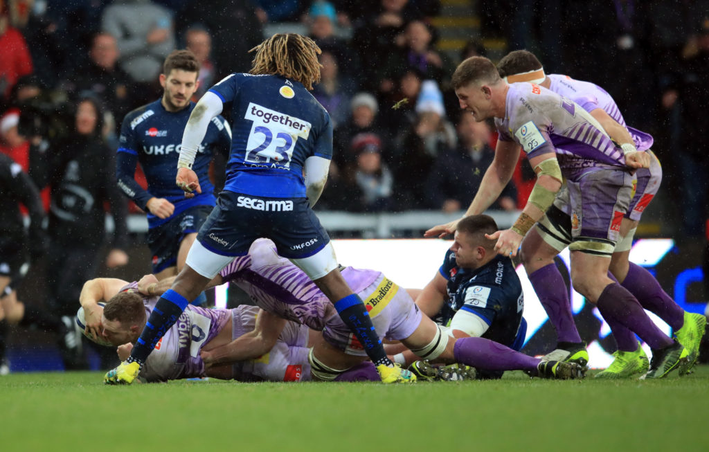 Exeter Chiefs v Sale Sharks - European Rugby Champions Cup - Pool Three - Sandy Park
